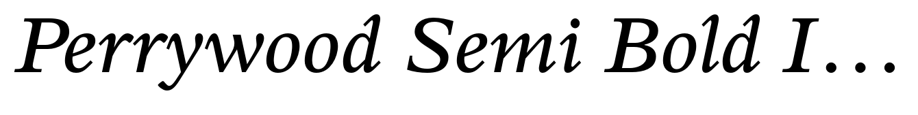 Perrywood Semi Bold Italic
